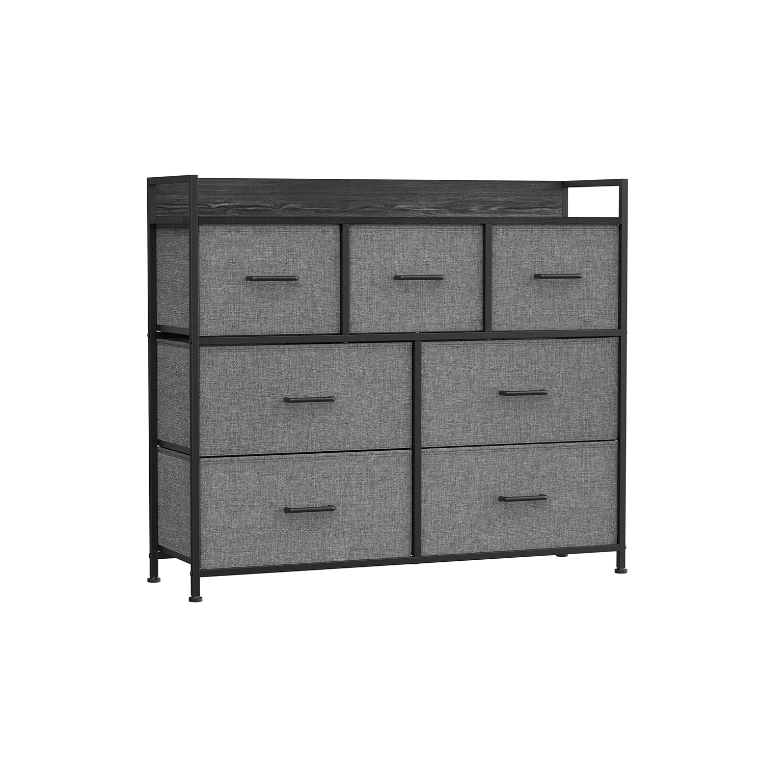 Komoda z metalową ramą i 7 materiałowymi szufladami z uchwytami - Image 3