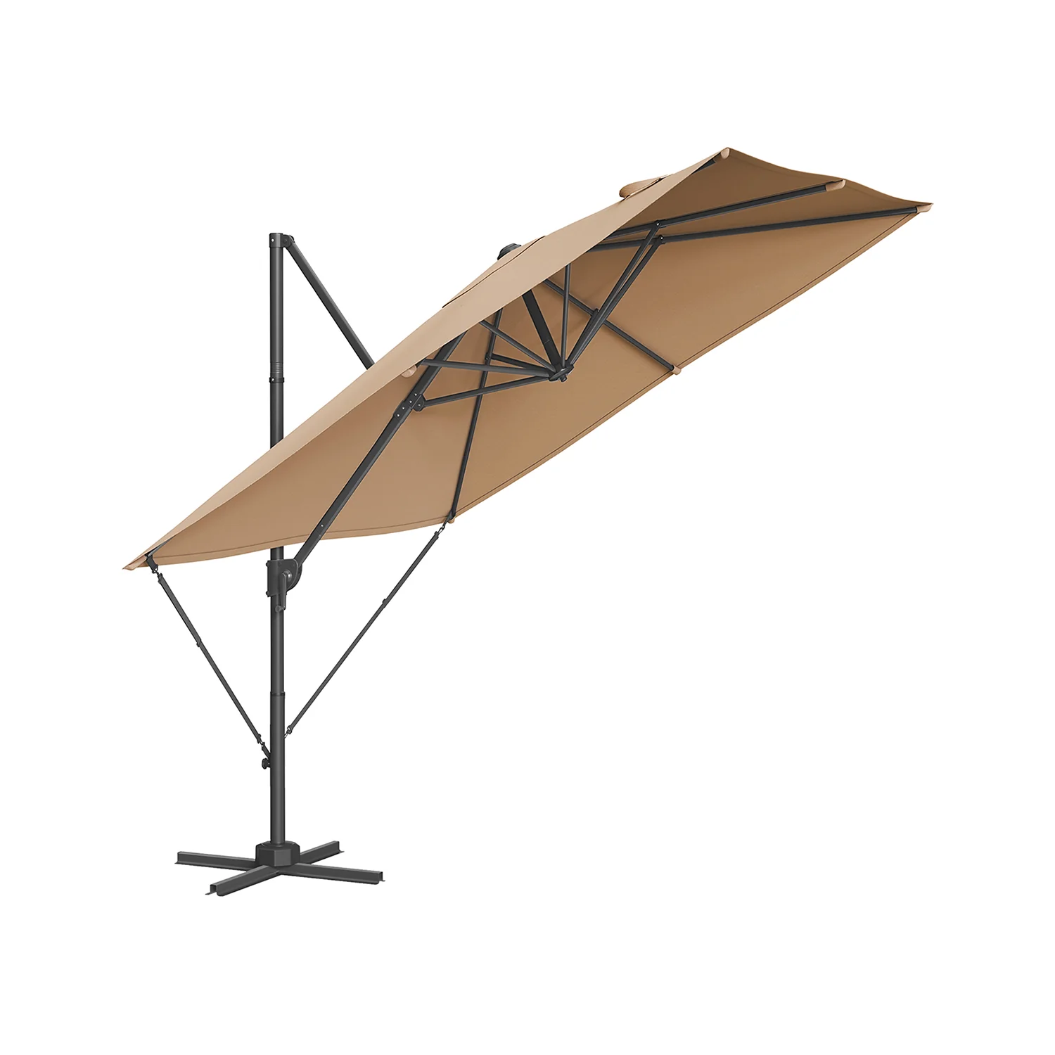 Parasol z korbą i podstawą krzyżową - Image 2