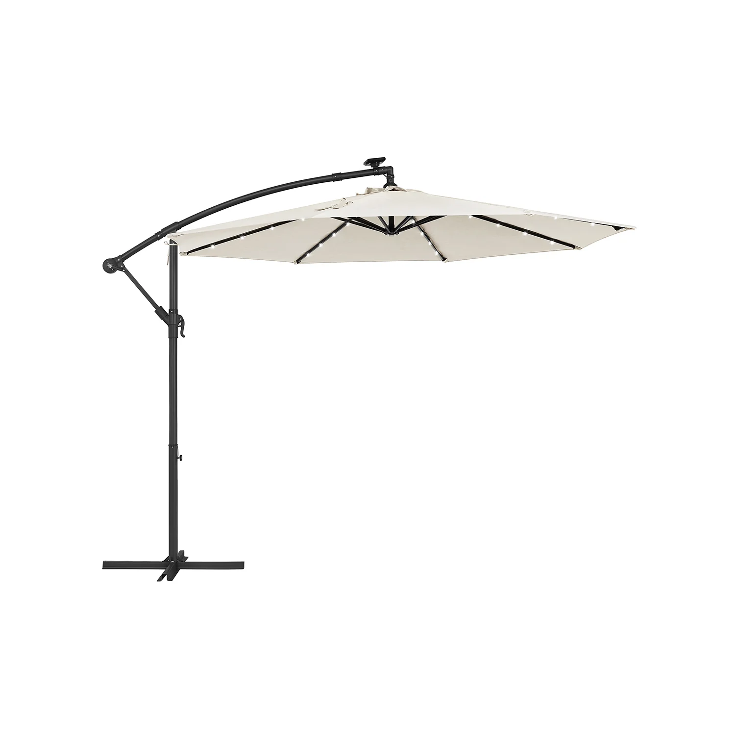 Parasol z oświetleniem solarnym LED i stojakiem - Image 3