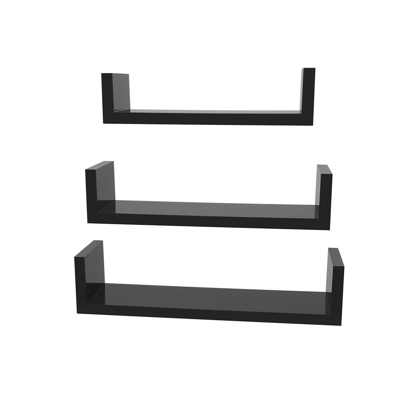 Zestaw 3 pływających półek wykonanych z płyty MDF - Image 2