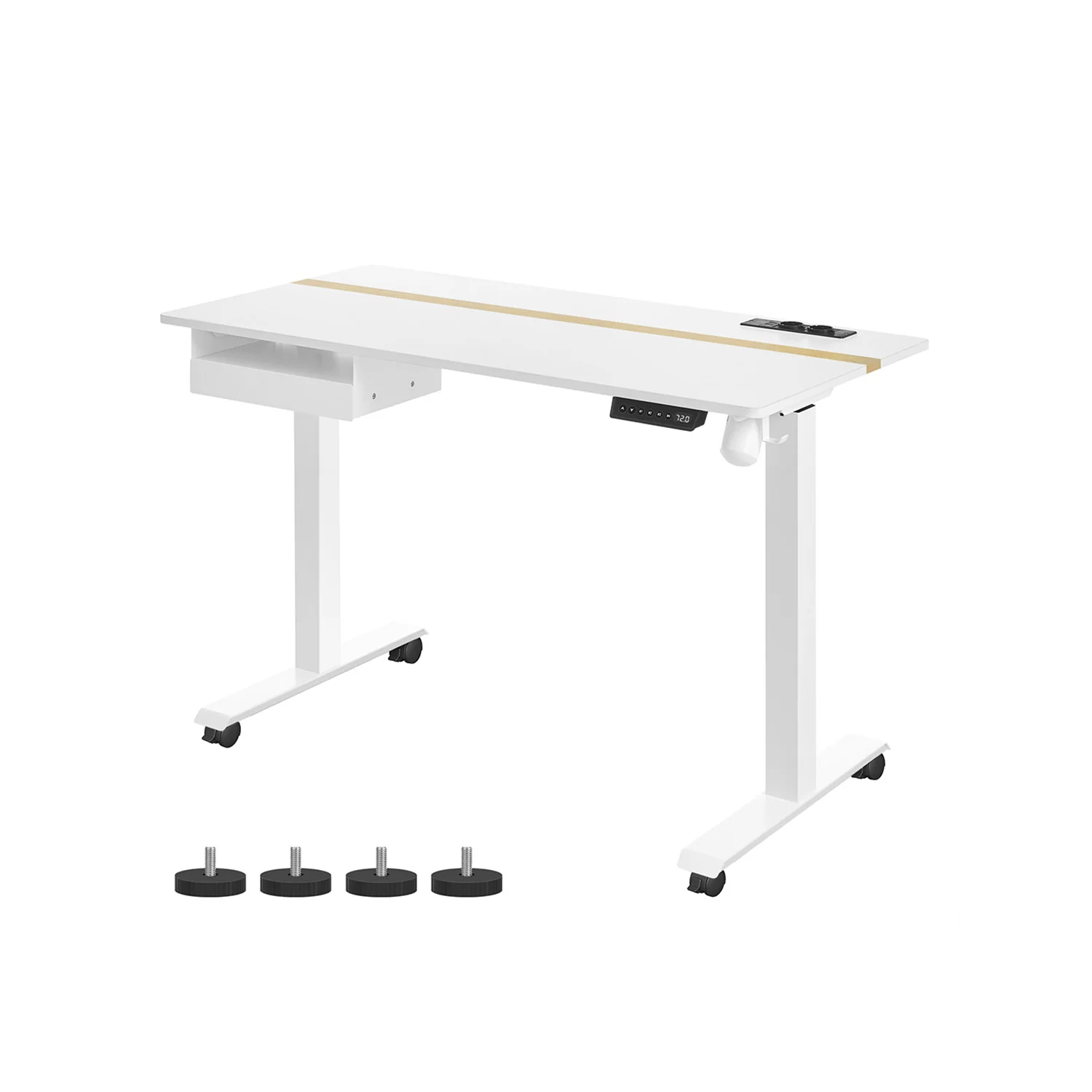 Biurko elektryczne z regulacją wysokości, gniazdkiem i szufladą - Image 2