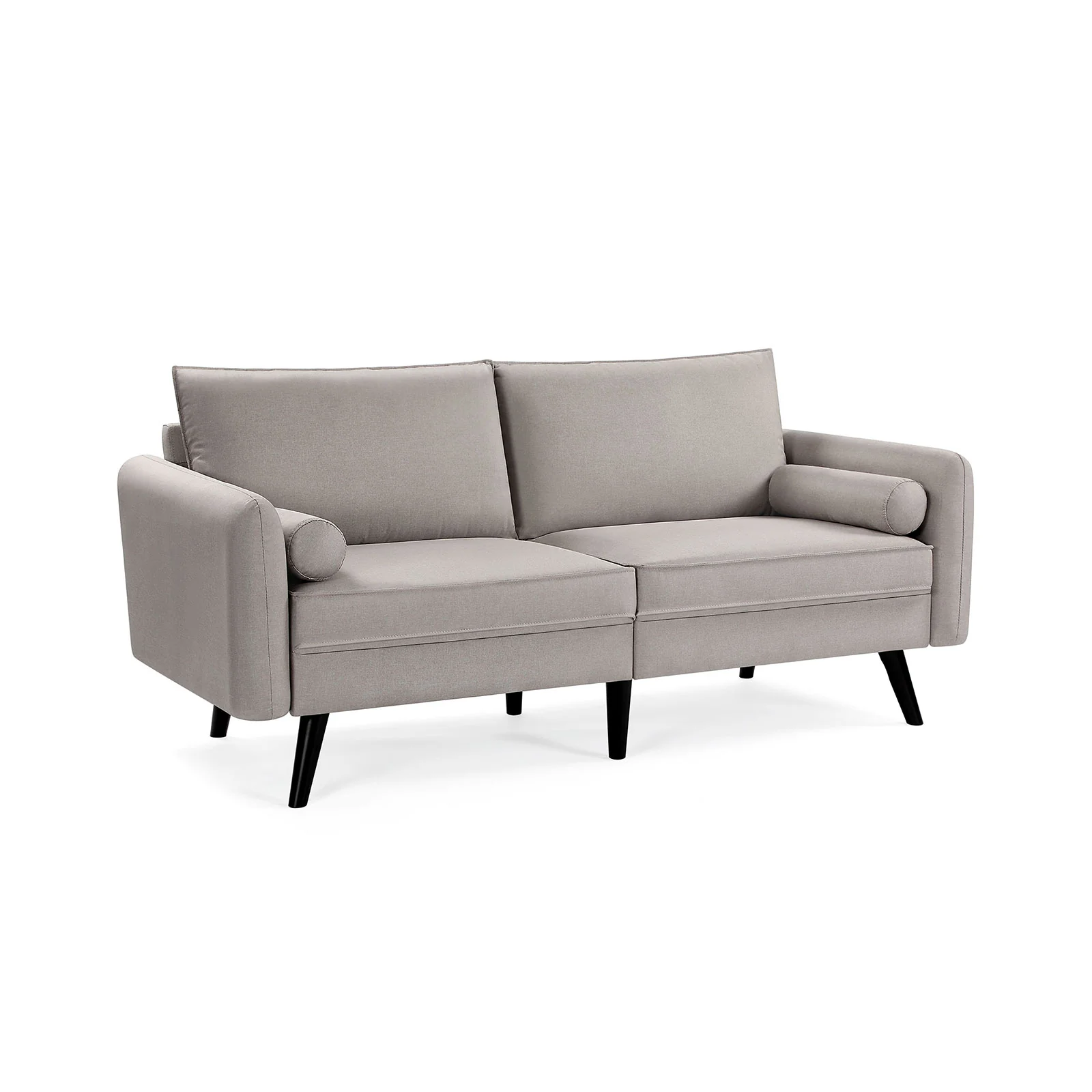 Sofa 3-osobowa z pokryciem z imitacji lnu - Image 3